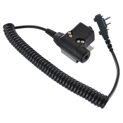Pilot PA50HA16 Helicopter Headset Adaptor Coiled Cord for Icom IC-A16 with Nexus TJS102 (U94A/U) PTT switch