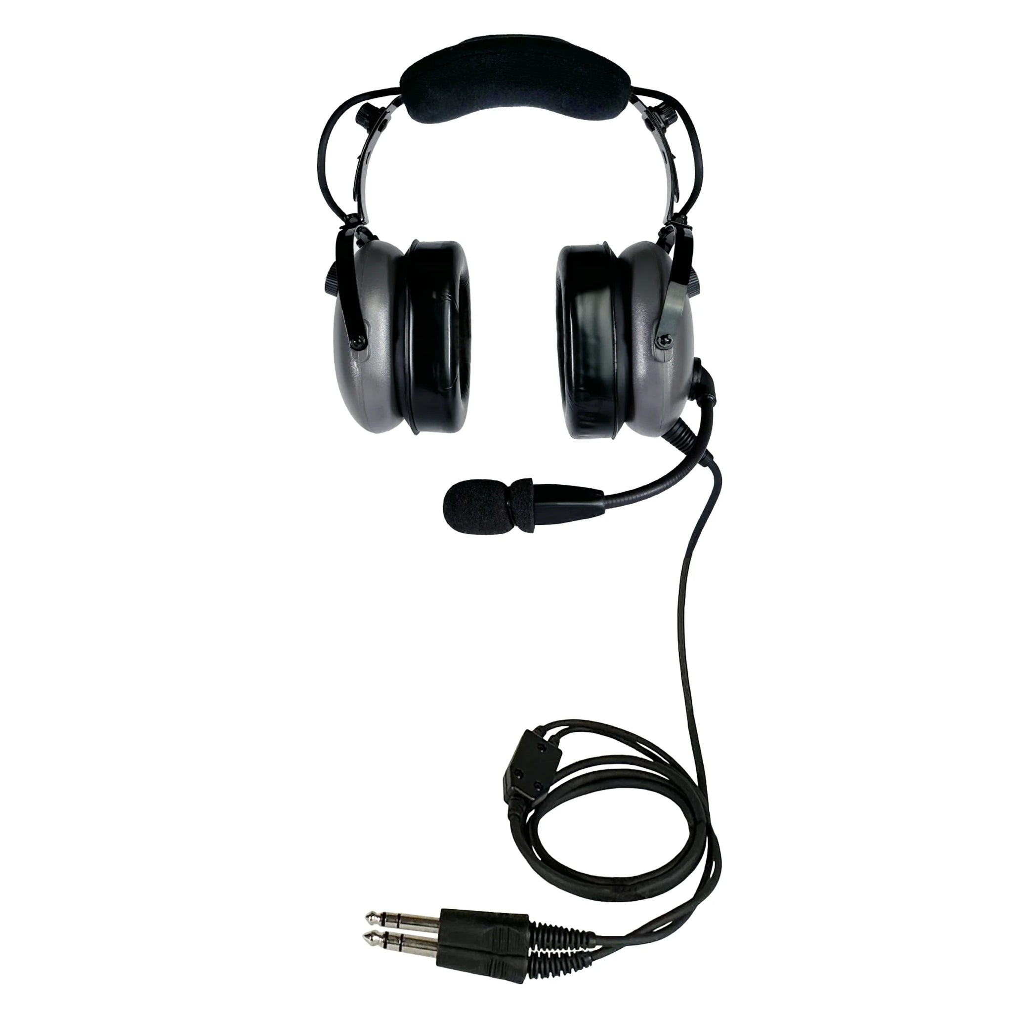 PA-12.8S Aviation Headset - Dual GA Plugs (Mono/Stereo)