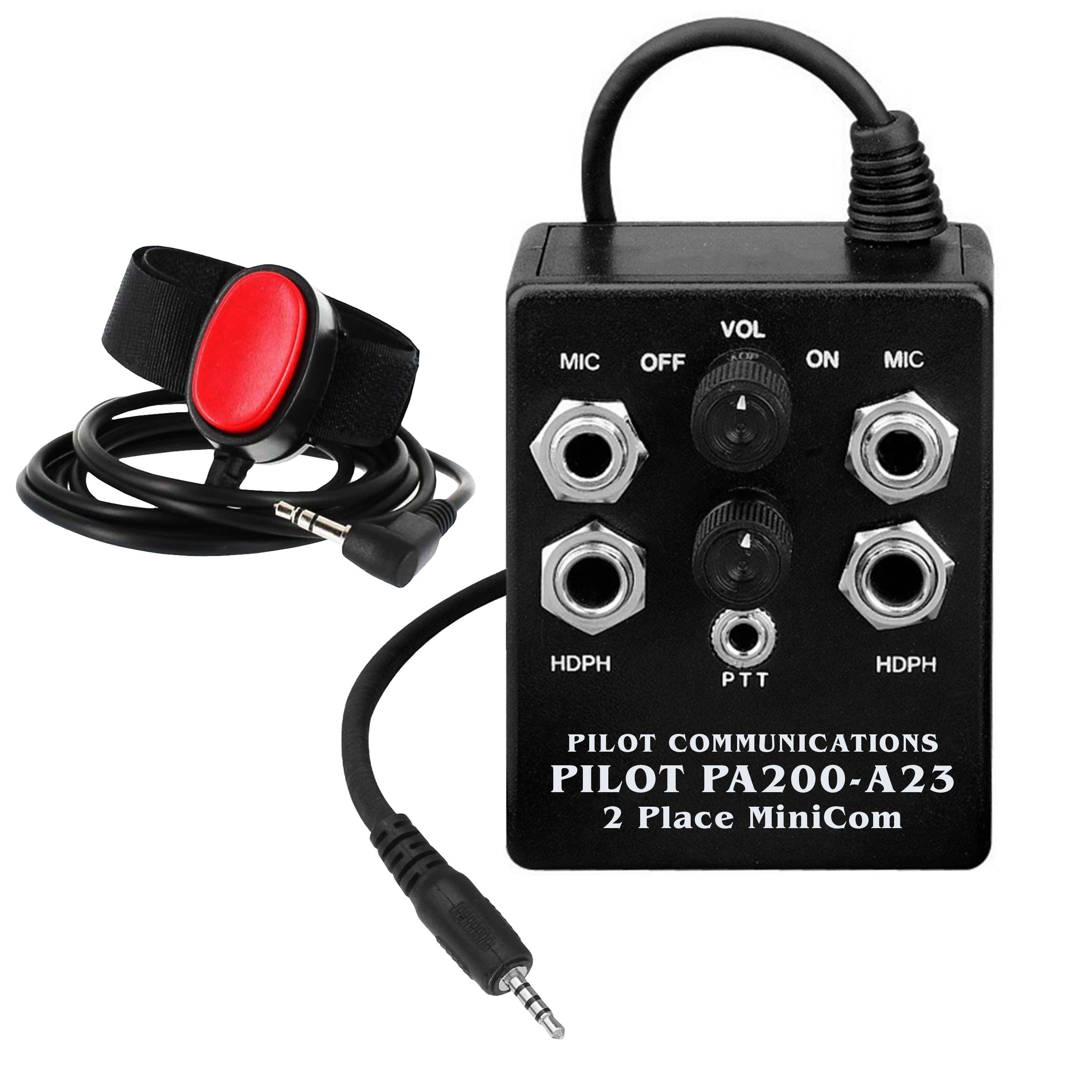 Pilot PA-200A23 2Place Portable Voice Activated Aviation Intercom – Pilot  Communications Australia